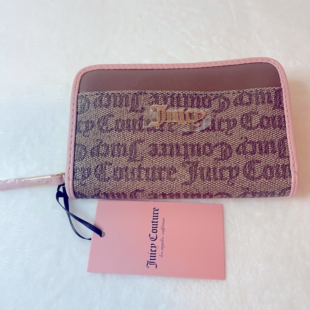 Juicy Couture tan and pink accent wallet, NWT